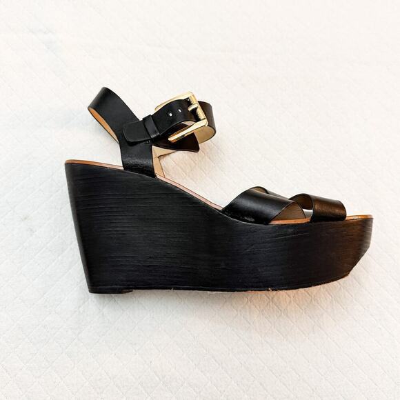 Michael Kors Peggy Wedge Open Toe Platform Sandal Size 10 - Picture 5 of 7